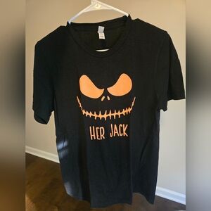 NWOT Men's Bella Canvas Black and Orange Her Jack Tee Size M